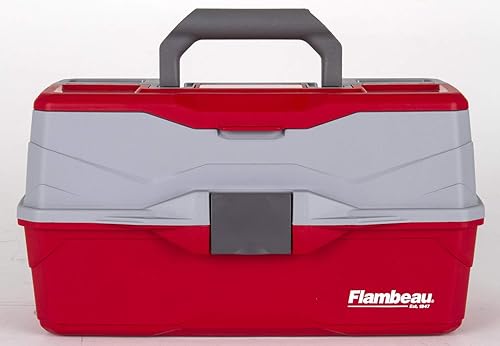 Miniatura 2 de Flambeau Outdoors 6383TB - Caja clásica para aparejos (3 bandejas), color rojo y gris