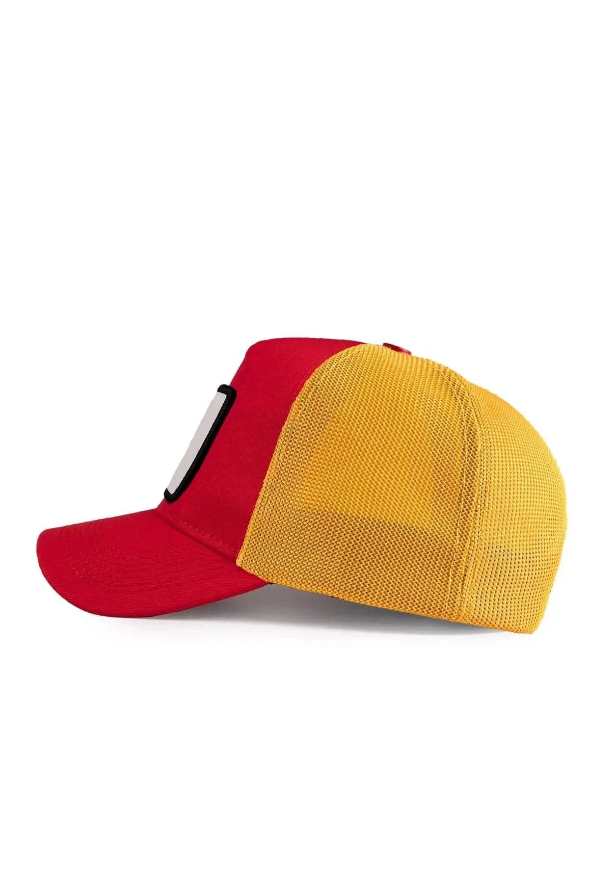 Gorra de Trucker Premium Rojo - Amarillo con Parche Be Positive