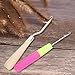 eBoot Wooden Bent Latch Hook Tool and Plastic Latch Hook Crochet Needle, Set of 2