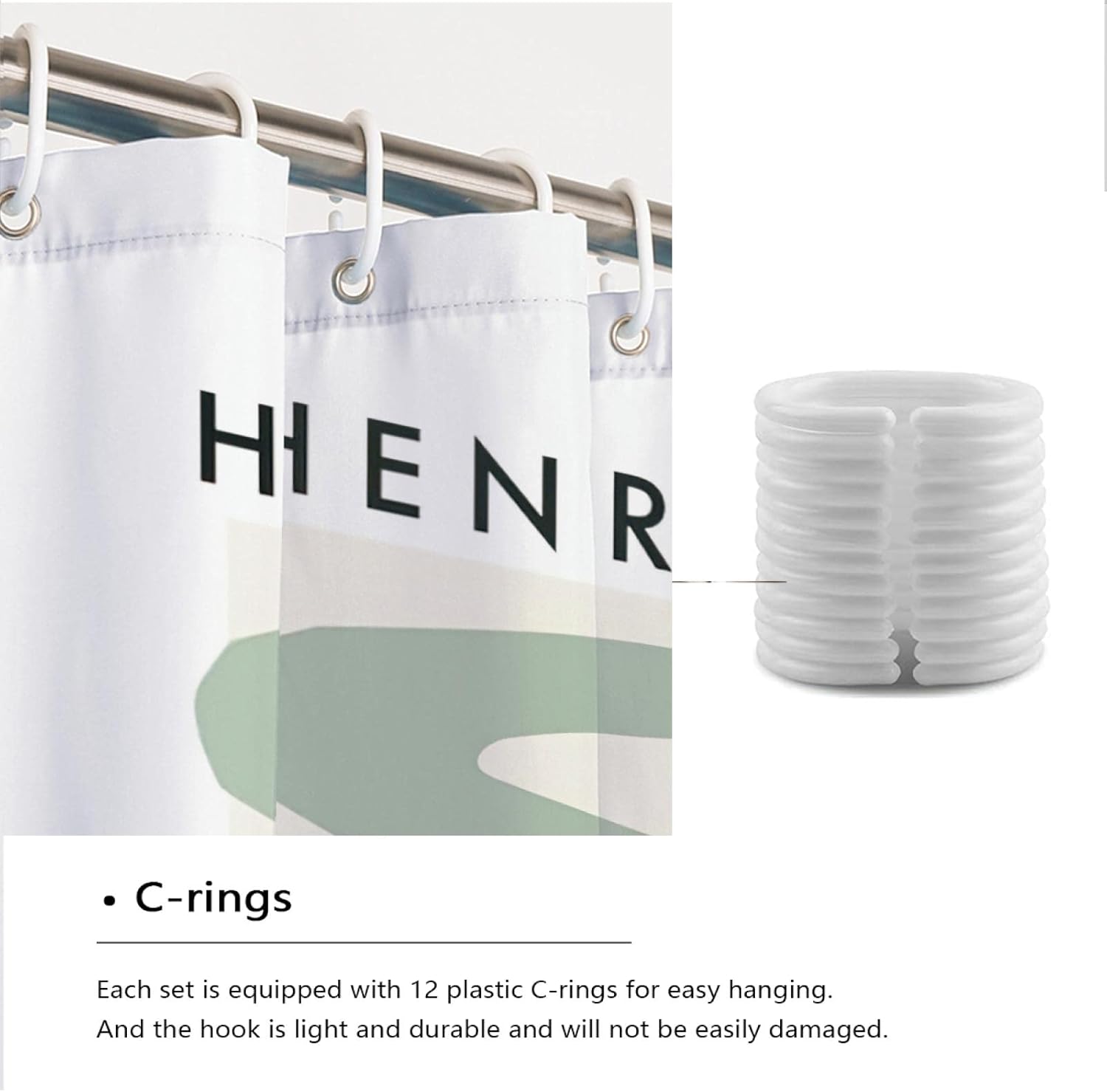 Shower Curtains with Hooks Green Outline Shower Curtain Liner Beige Waterproof Shower Curtain for Bright Bathroom Decor W72 x L72(in) (Shower Curtain W78 x L78(in))