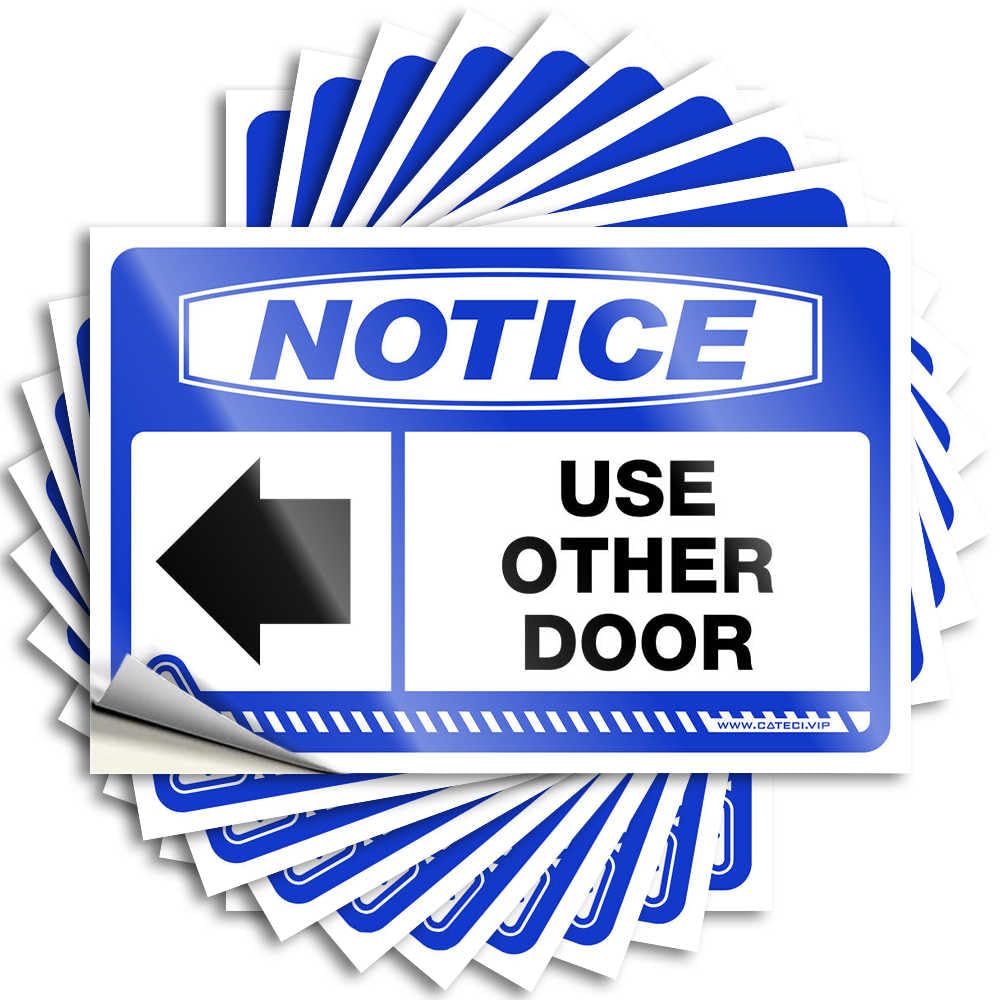 Funny Bumper Stickers Notice Use Other Door [Left Arrow] Stickers 10Pcs Funny Sticker Window Stickers for Car(6X9CM)