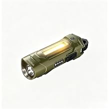 UNROEVS Mini Keychain Flashlight Rechargeable with UV & Red Beam