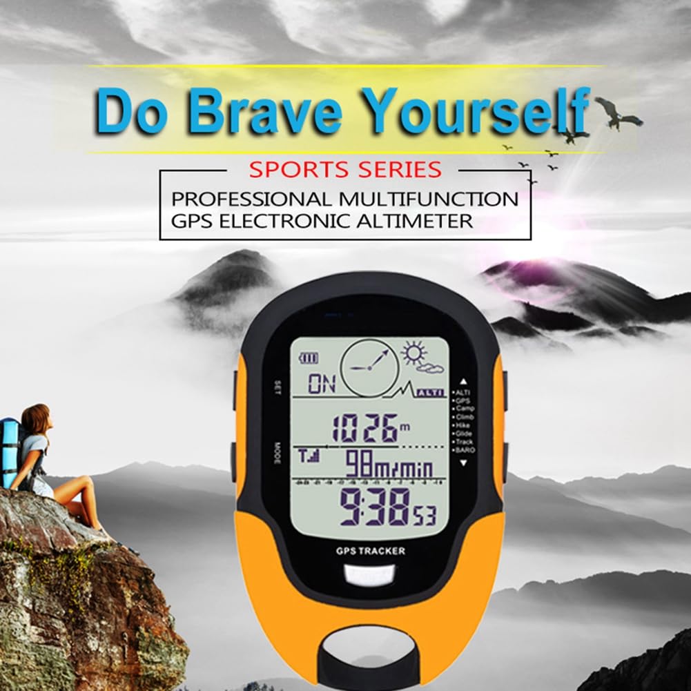 Digital Altimeter Barometer Compass Locator Handheld GPS Navigation Receiver for Outdoor Camping Hiking Fishing Climb
