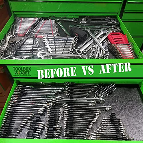 Toolbox Widget - Modular Wrench Organizer For Tool Drawer Storage | Magnetic Wrench Holder | Tool Box Kit For Professional & Diy Mechanics | Organize Your Tools For Fast Accountability - 1 Kit #TOP5
