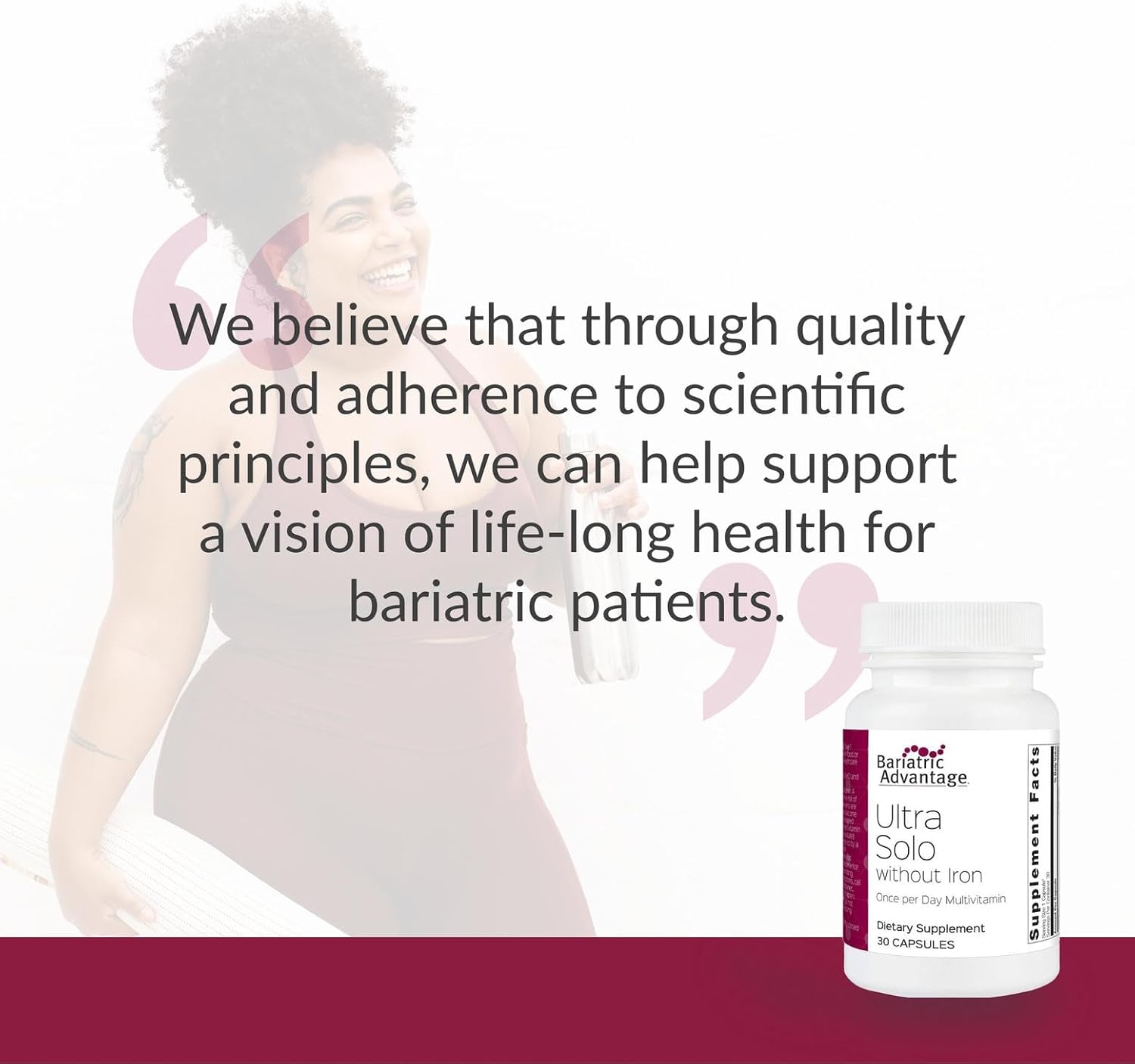 Bariatric Advantage Ultra Solo Without Iron - Once-Per-Day Daily Multivitamin - for Bariatric Patients - with Thiamin, Vitamin A & More - Gluten Free - 30 Capsules - Image 7
