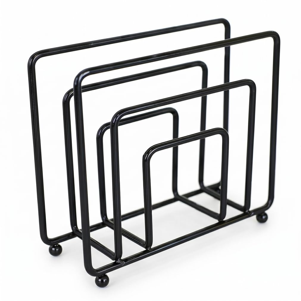 Sjfbebsy Black Napkin Holder, Square Napkin Holder for Paper Napkins, Black Iron Napkins Dispenser for Kitchen & Dining Tables - Cocktail