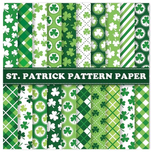 Papier Saint-Patrick 15x15 pour album photo et souvenirs créatifs