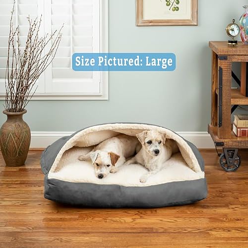 Miniatura 2 de Snoozer Pet Products - Cueva rectangular acogedora de lujo, colección Wag, mediano, mezclilla de pedigrí