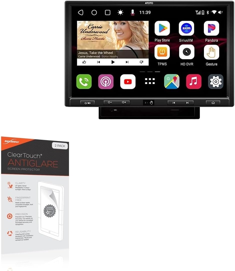 BoxWave Screen Protector Compatible with ATOTO S8 Ultra Plus Gen 2 (10.1 in) - ClearTouch Anti-Glare (2-Pack), Anti-Fingerprint Matte Film Skin