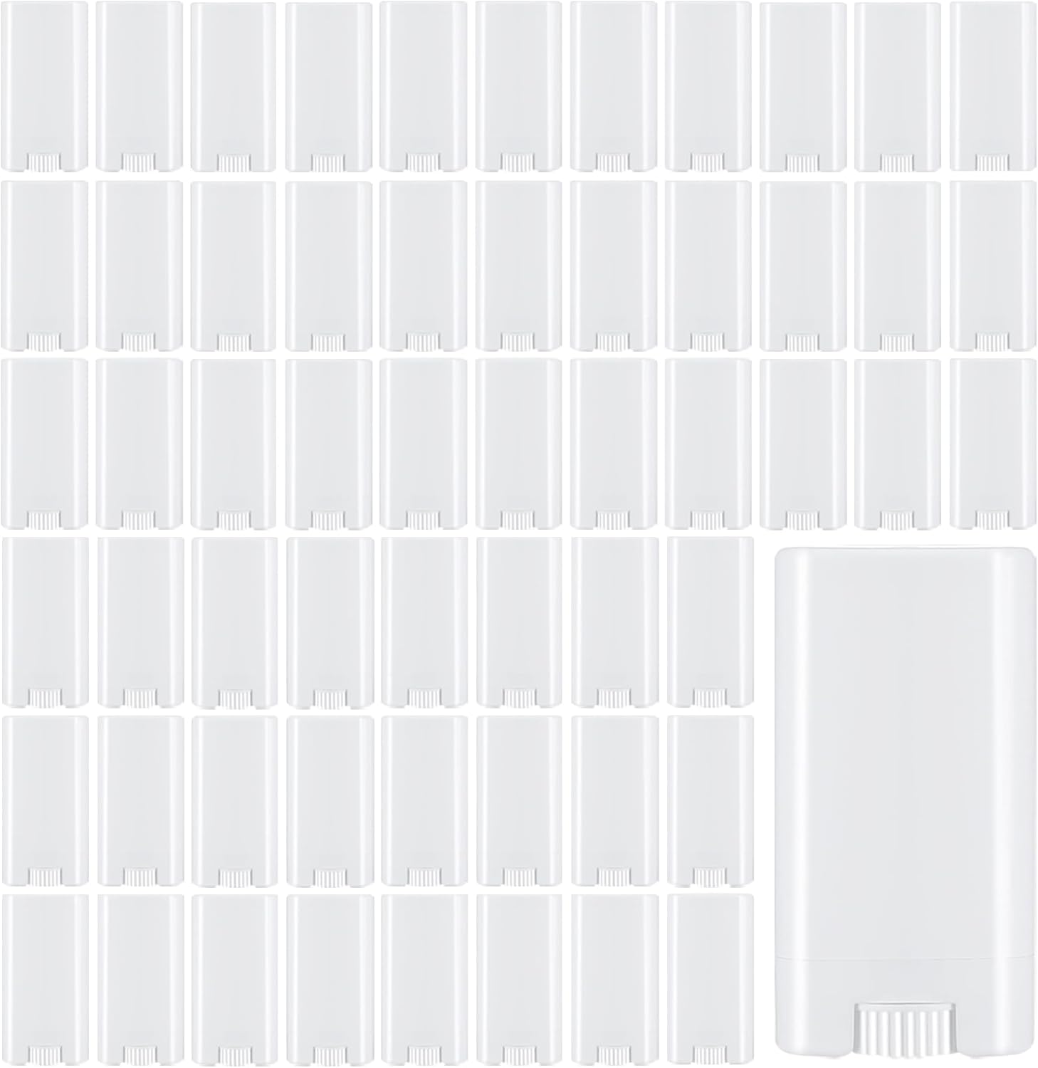 Framendino, 100 Pack 1/2 oz Plastic Empty Deodorant Containers Refillable Tubes Oval Lip Balm