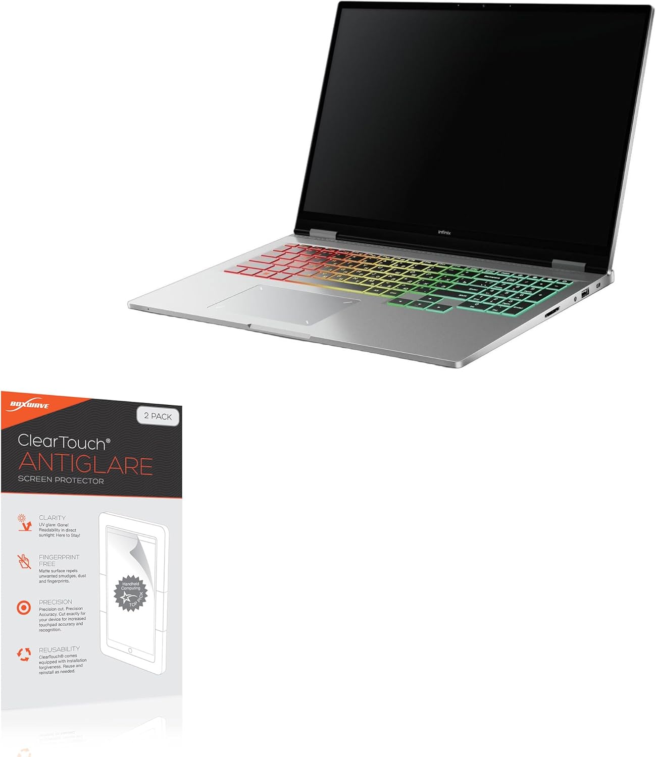 BoxWave Screen Protector Compatible With Infinix GT BOOK (16 in) - ClearTouch Anti-Glare (2-Pack), Anti-Fingerprint Matte Film Skin