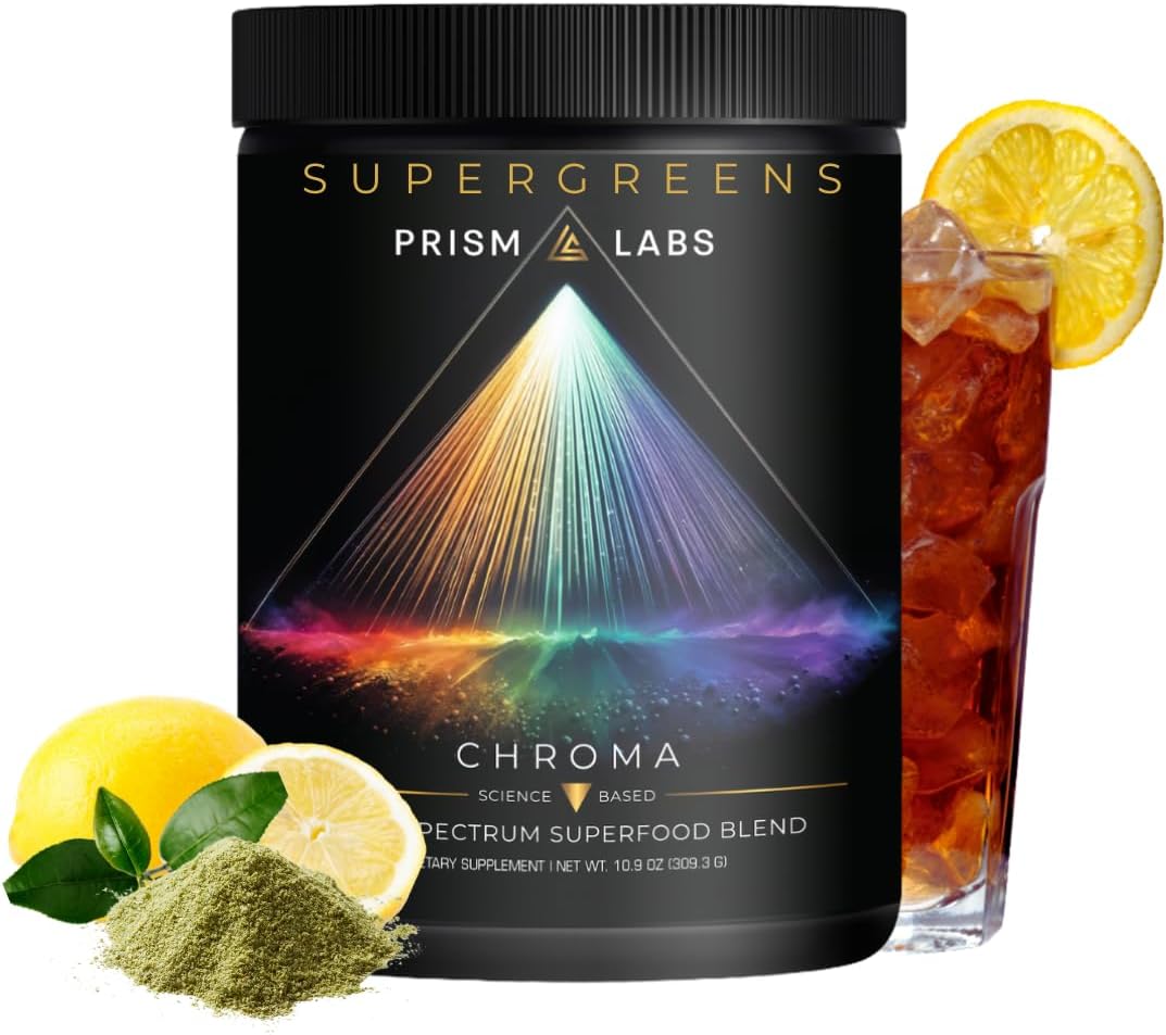 Chroma Daily Supergreens Superfood Powder | 8 Color Superfood Complexes Including Green Juice, Antioxidants, Probiotics & Prebiotics | Potent doses for Energy, Immunity & Gut Health - 30 Servings