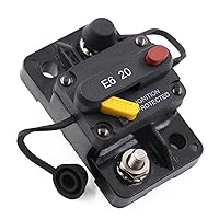 Vista 19 de Disyuntor de 40 amperios CC 12V-72V con interruptor de reinicio manual, IP67 impermeable, certificado UL para lanchas marinas automotrices RV