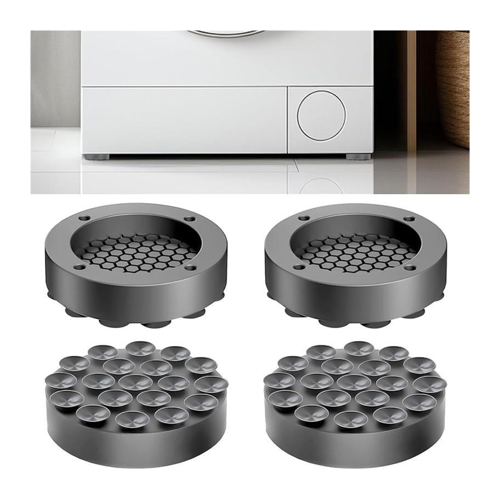 4 Teile/satz Anti-Vibration Rutschfeste Gummimatte for Waschmaschine(A3)