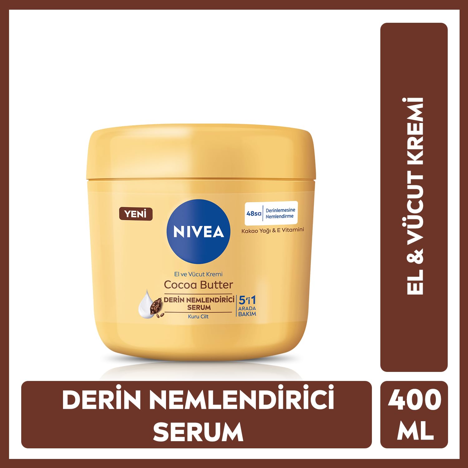 NIVEA Luminous630 Çatlak Karşıtı Vücut Bakım Yağ Serumu 100ml ve Cocoa Butter Vücut Bakım Kremi 400ml,Vücut Bakım Seti