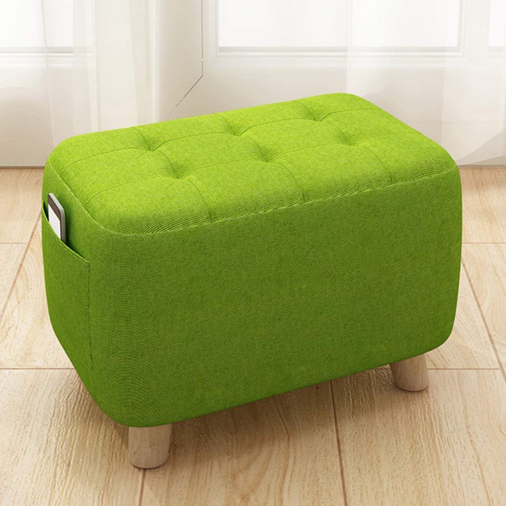 Pouf rembourré petit siège vert pour soulager vos jambes après le travail