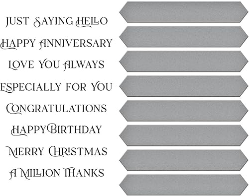 Miniatura 4 de Spellbinders Fancy Sentiment Strips BetterPress - Placa de prensa, metal