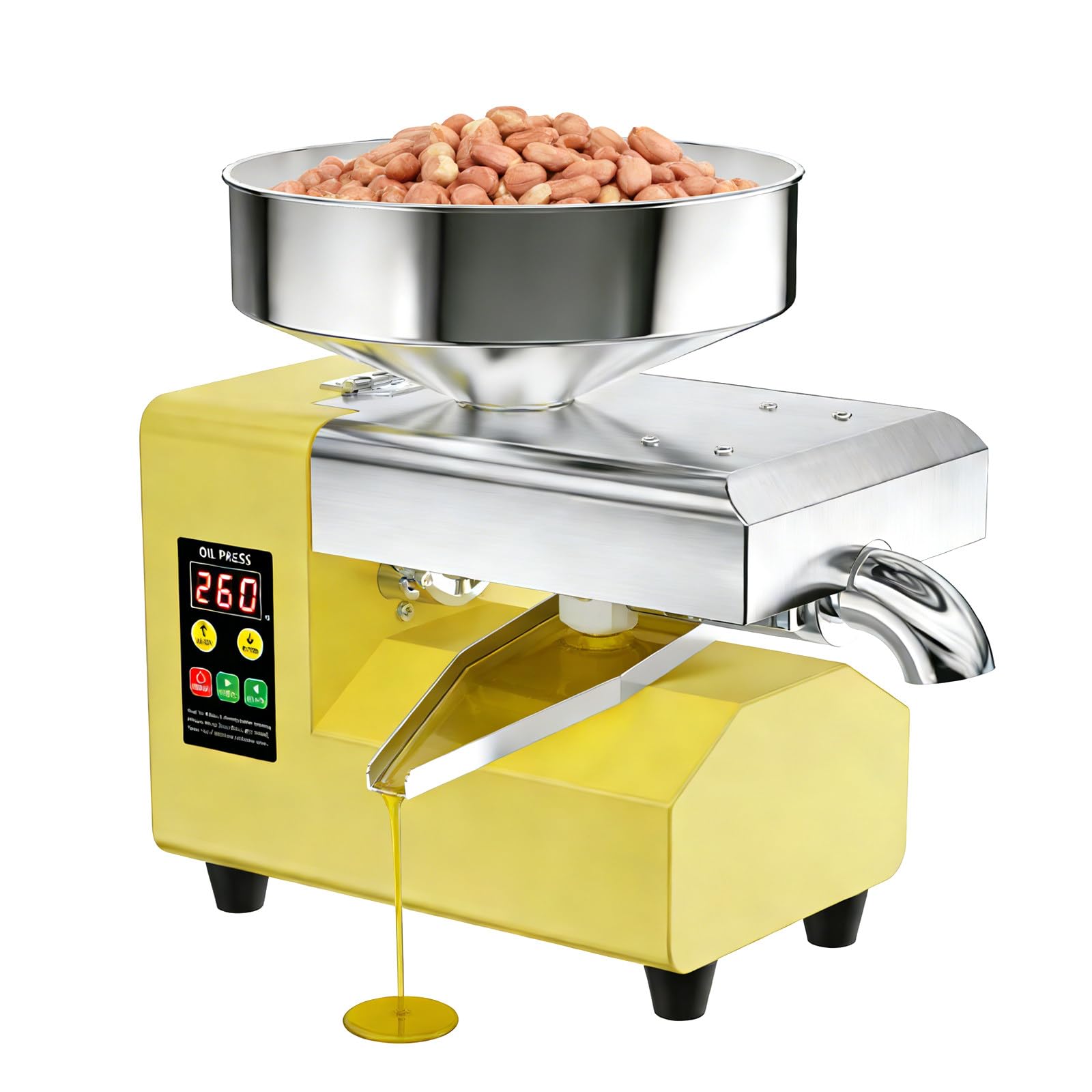 eQianyuan 1100W Electric Automatic Oil Press Machine 220V