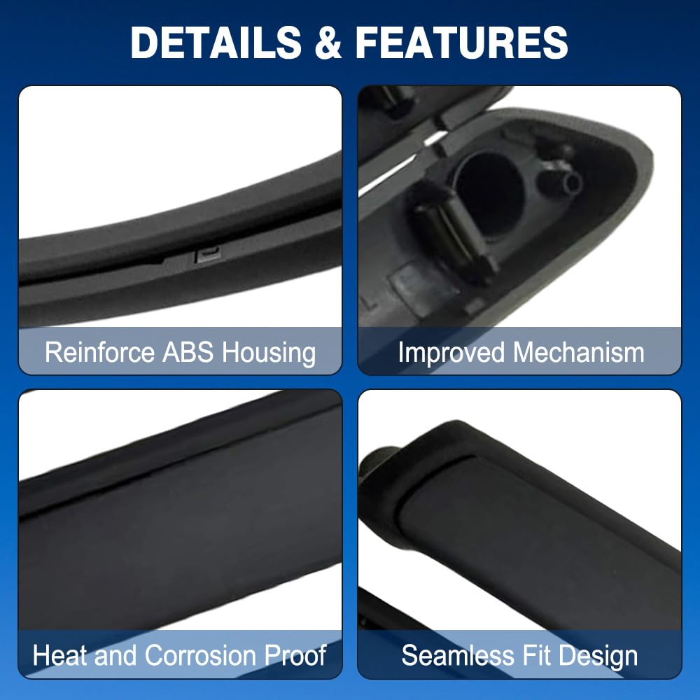 Riloer 3 Manijas Tirador interior de puerta para reposabrazos 3B4867372 3B0867180A, 3B4867179B, Compatible con VW Passat B5.5 2001-2005