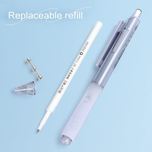 Miniatura 4 de NNY Bolígrafos de gel de tinta negra de 0.020 in con agarre cómodo para escritura suave, suministros escolares y de oficina (paquete de 6)