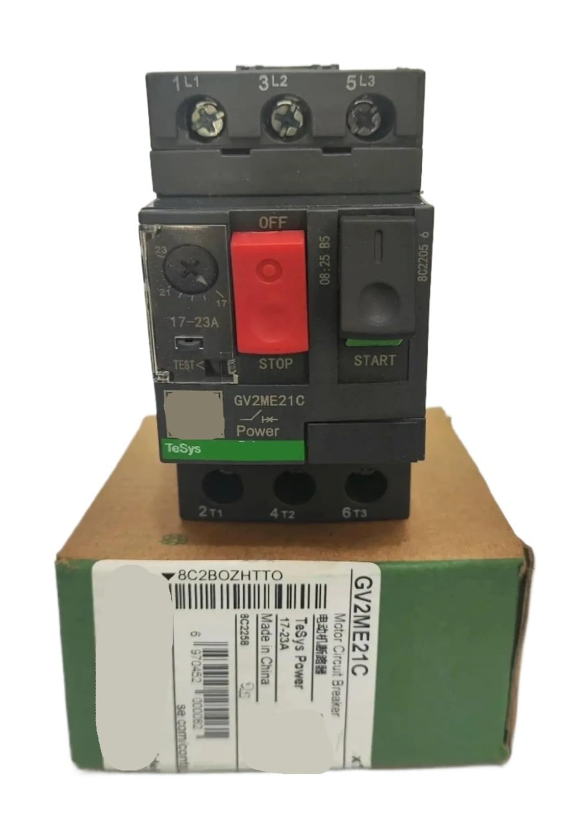 CJKXPZMH GV2M21 GV2ME21C GV2ME21 Motor circuit breaker, GV2, 3P, 17-23 A, screw clamp terminals