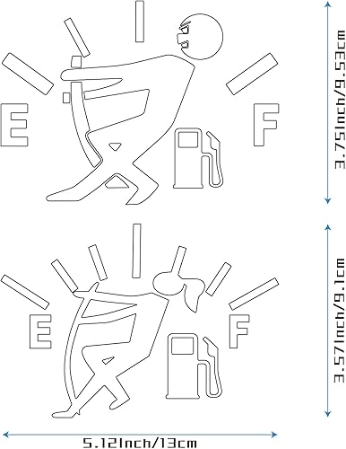 Miniatura 5 de HungMieh Calcomanías de alto consumo de gas para automóviles, divertidas calcomanías de automóvil para tanque de combustible, puerta de gas,