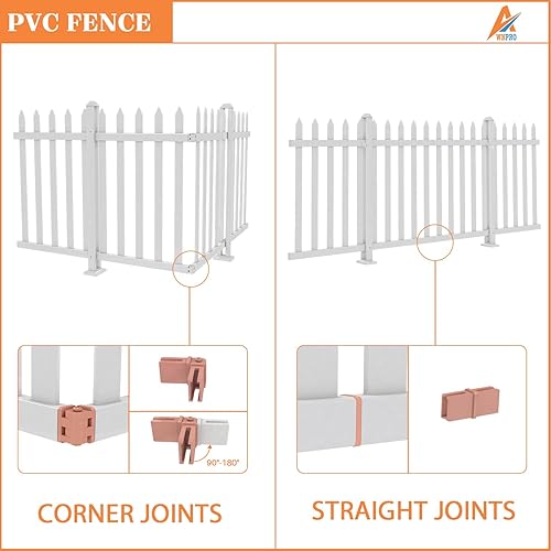 Miniatura 2 de Paneles de valla de vinilo rectos de 30 pulgadas de alto x 84 pulgadas de ancho, valla decorativa blanca para jardín, patio, piscina, pasillos (34