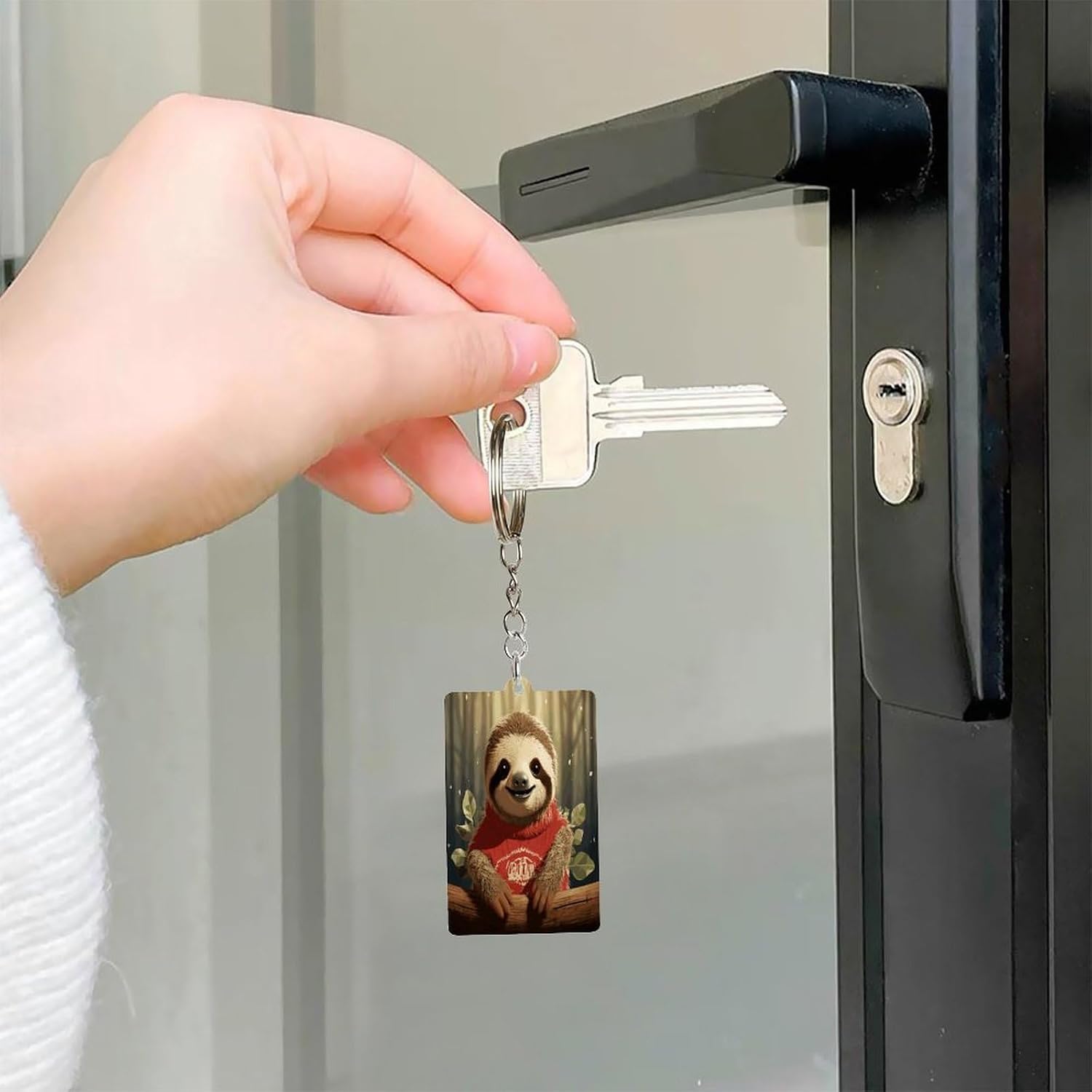 2×1.2 in Acrylic Keychain Cute Acrylic Keyring Animal Pendant image 4