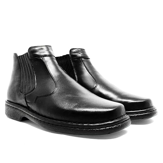 Bota Social Ortopédica Conforto Em Couro Com Amortecedor 351