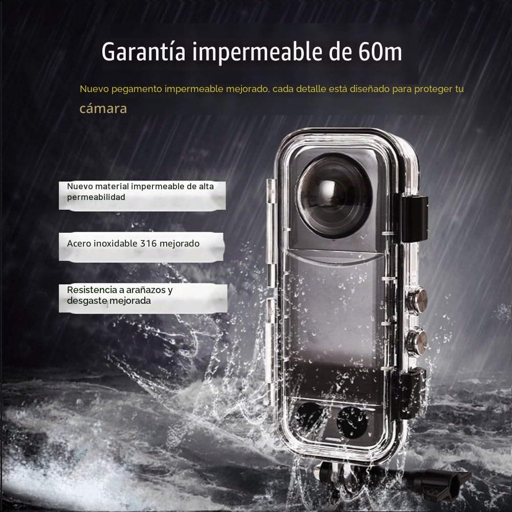 Funda resistente al agua para Insta 360 X4, diseñada para fotografía subacuática aventurera de 40 m