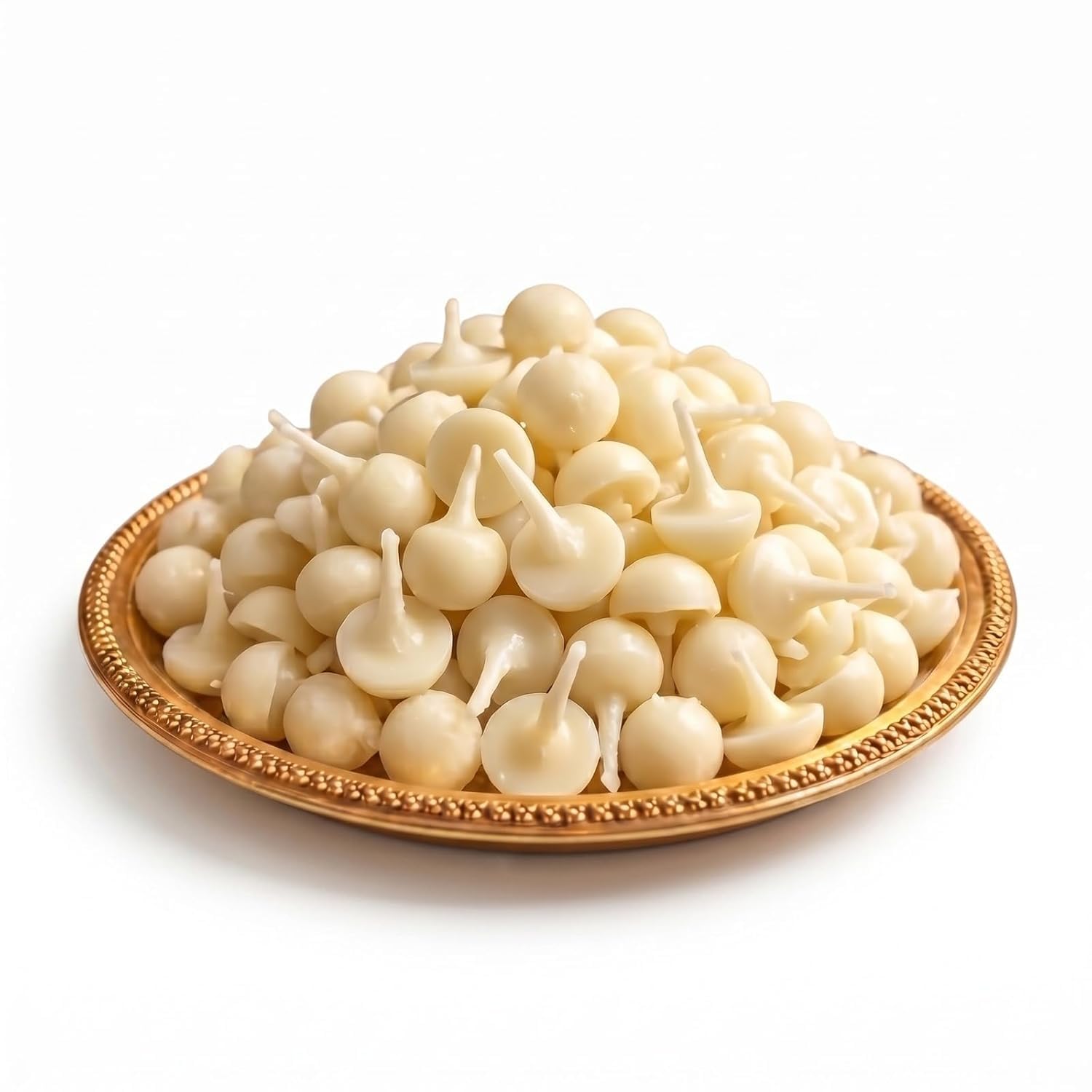 Camphor Mixed Cotton Wicks for Diya | Ready to Use Pure Ghee Batti for Pooja & Aarti (50 Pieces)-image-20