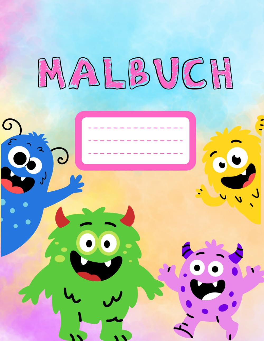 Monster-Spaß Das große Malbuch: Lustiges Ausmalbuch mit niedlichen Monstern für Kinder von 4-8 Jahren