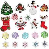 🎄5. 【Embalaje】: El set contiene 20 piezas de diferentes estilos. Las pegatinas se pueden utilizar para decorar perfectamente la ropa de los niños, mochilas escolares y otras decoraciones. También es la mejor decoración para el día de Navidad.🎈