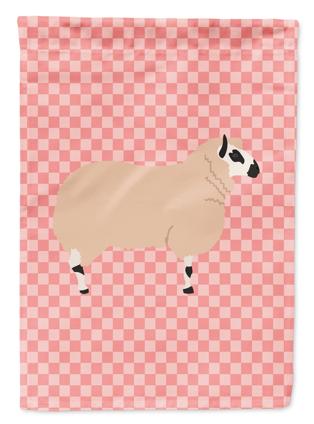 Caroline's Treasures BB7979GF Kerry Hill Sheep Pink Check Flag Garden Size , Small, multicolor