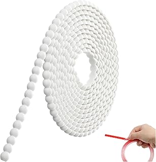 Leinuosen Flexible Molding Trim Peel and Stick for Walls 10ft Decorative Bead Pearl DIY Wall Trim for Bathroom Mirror Frame Border Backsplash Tile Ceiling Cabinet TV Wall Edge (White, 10ft /8 mm)