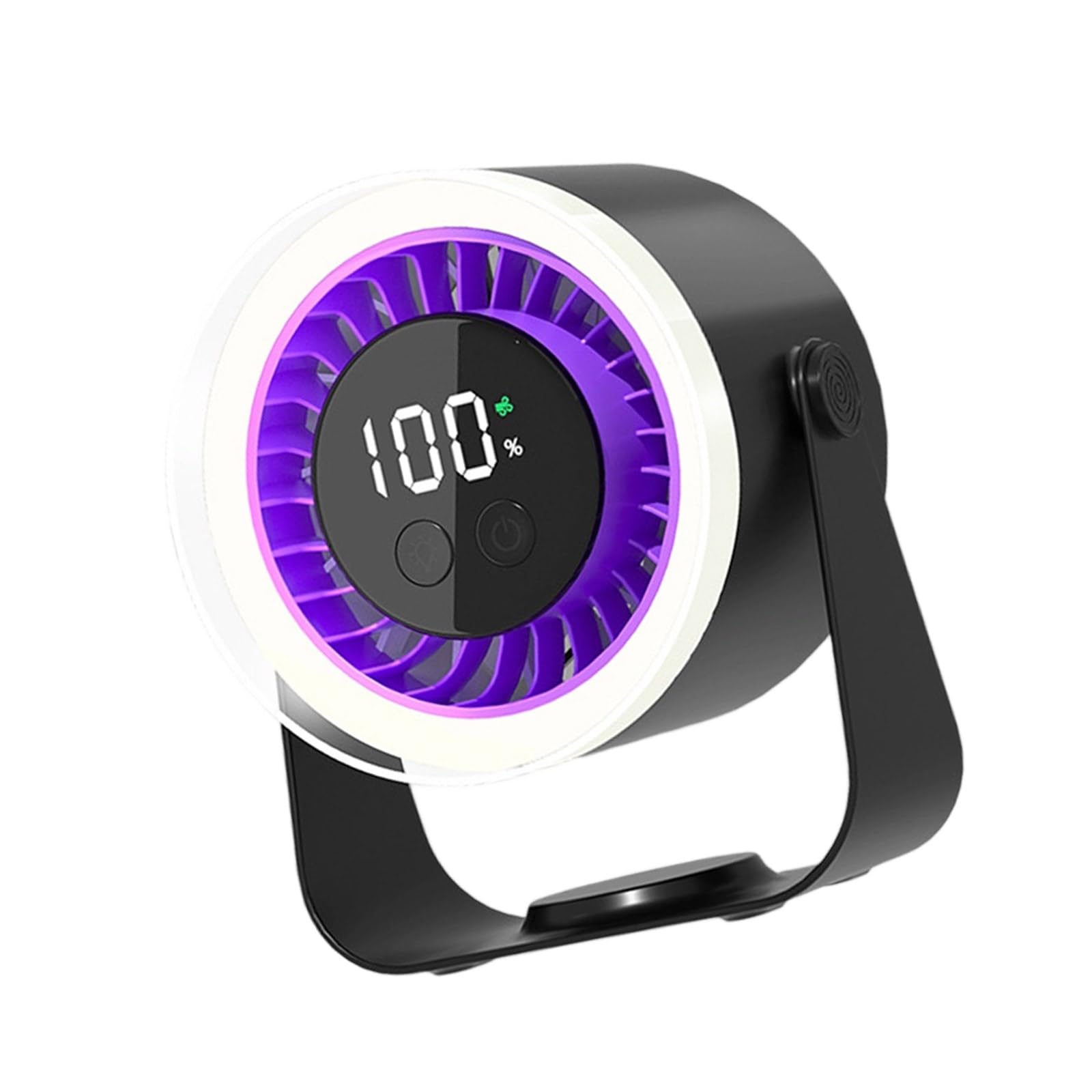 Ventilateur de bureau USB compact rechargeable à 9 vitesses pour la maison et le bureau