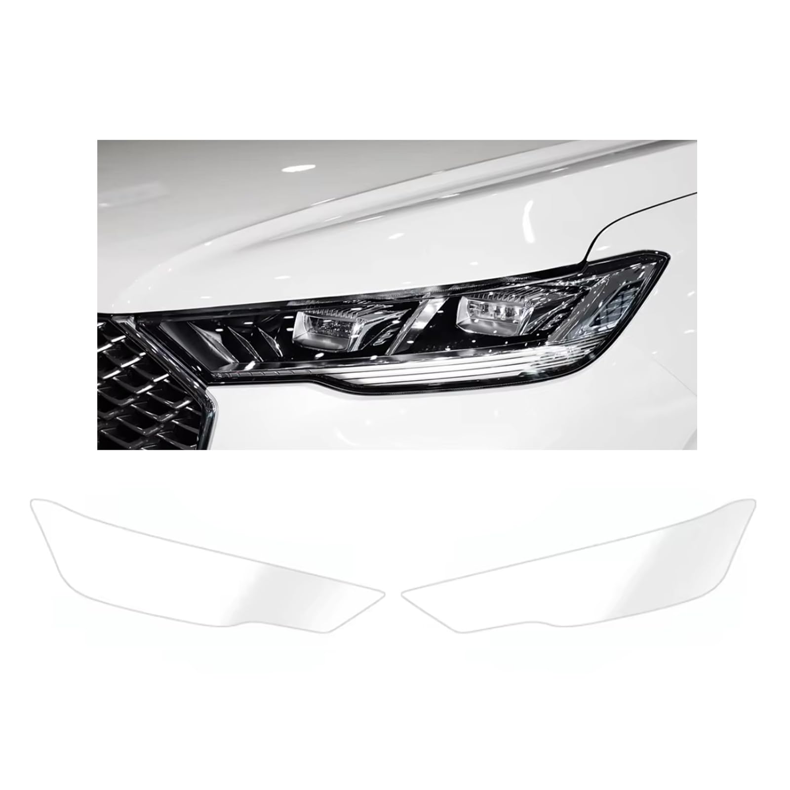 Headlight Film for Haval H6 2022-2024, 1Set Transparent/Smoke Black Car Headlight TPU Protective Film