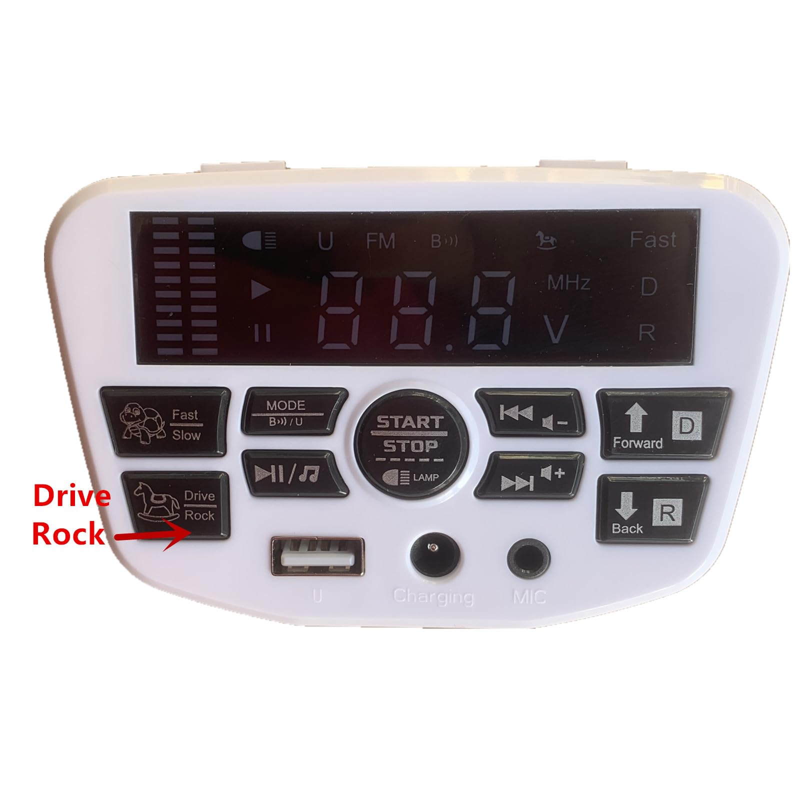 JR1956G 12V Children's Electric car Multifunctional PCB Center Panel, Printed Circuit Board Control Entertainment Operating System Power Wheel Accessories Replacement Parts