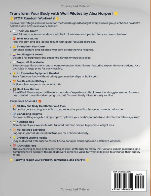 Wall Pilates Workouts for Women: Sculpt a New You in Just 30 days! Step-by-Step Easy to Follow Illustrated Exercises to Tone Your Glutes, Strengthen ... Posture and Balance (Defy Aging at Home) - Image 2