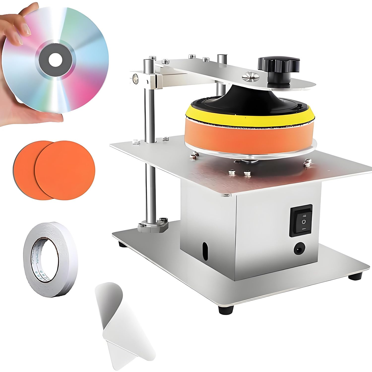 Macchina per lucidatura a disco, 200 W, detergente per riparazione graffi su dischi, 6000r/min per CD DVD VCD rettifica e recupero