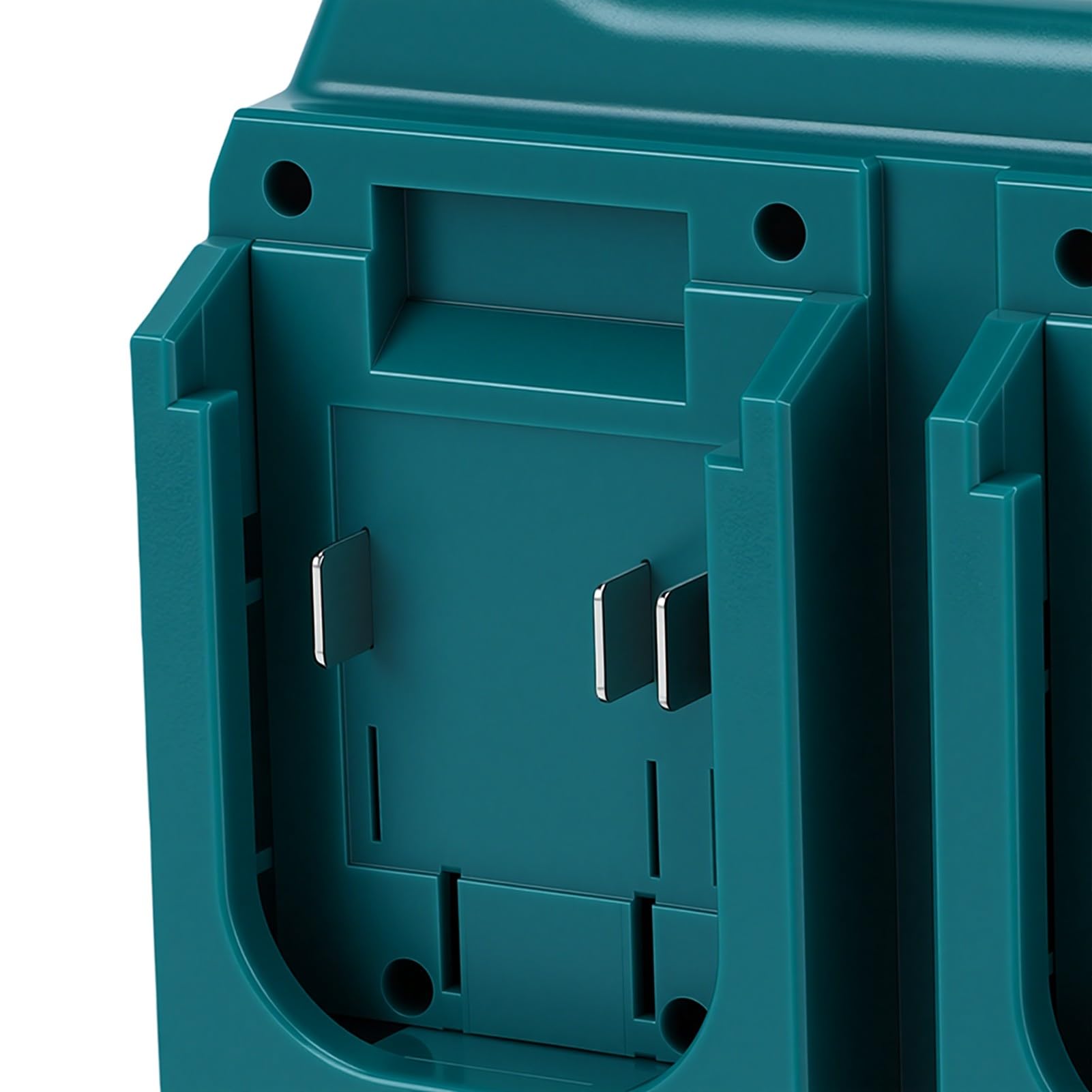 Garosa Caricabatterie a 4 Slot per Utensili Elettrici, Stazione di | Con Maniglia, Supporto Integrato per Batterie e Design Compatto, Facile da Trasportare