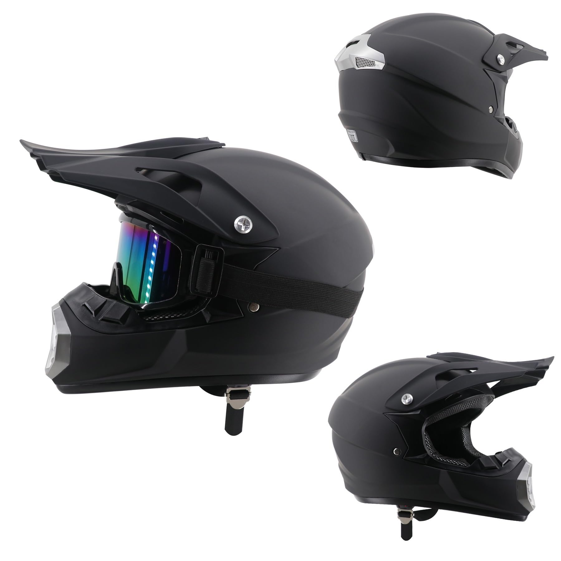 Casco de motocross integral Dirt Bike Integral, casco de motocicleta juvenil, casco de moto para hombre y mujer, casco de moto para niños, MTB ATV Offroad DH, casco de motocicleta para adultos