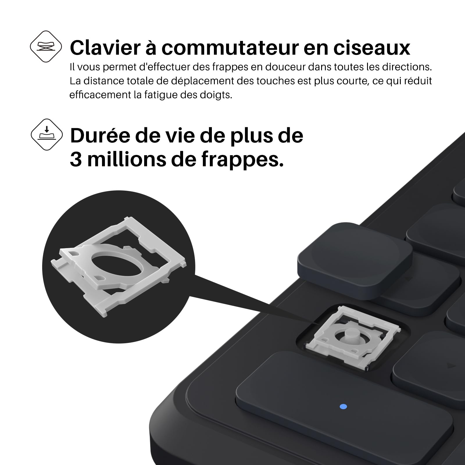 HUION Keydial Mini K20 Numérique Clavier, Pavé Numérique sans Fil Portable avec Dial et 18 Touches de Raccourci pour Tablette Graphique avec Ecran, Ordinateur de Bureau, Ordinateur Portable