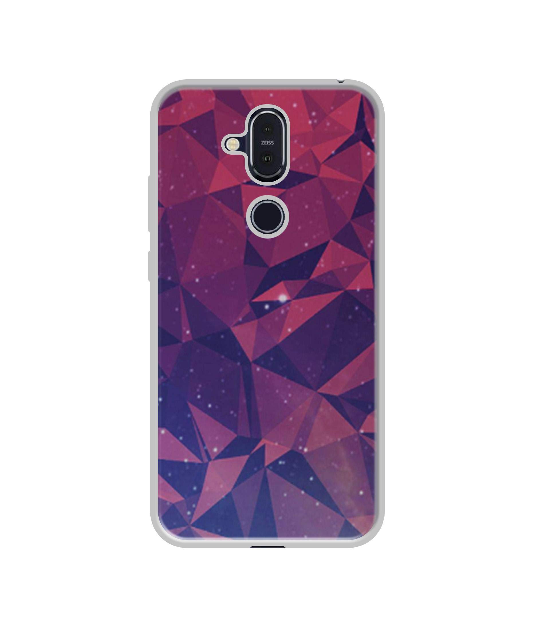 Casotec Bad Color Shape Design Printed Silicon Soft TPU Back Case Cover for Nokia 8.1-picture-31