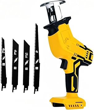 منشار ترددي لبطارية DeWalt 20 فولت، منشار Recipro لاسلكي بيد واحدة بسرعة متغيرة 0-3500 SPM، تغيير الشفرة بسهولة، 4 شفرات لقطع الخشب/المعدن/PVC بدون بطارية