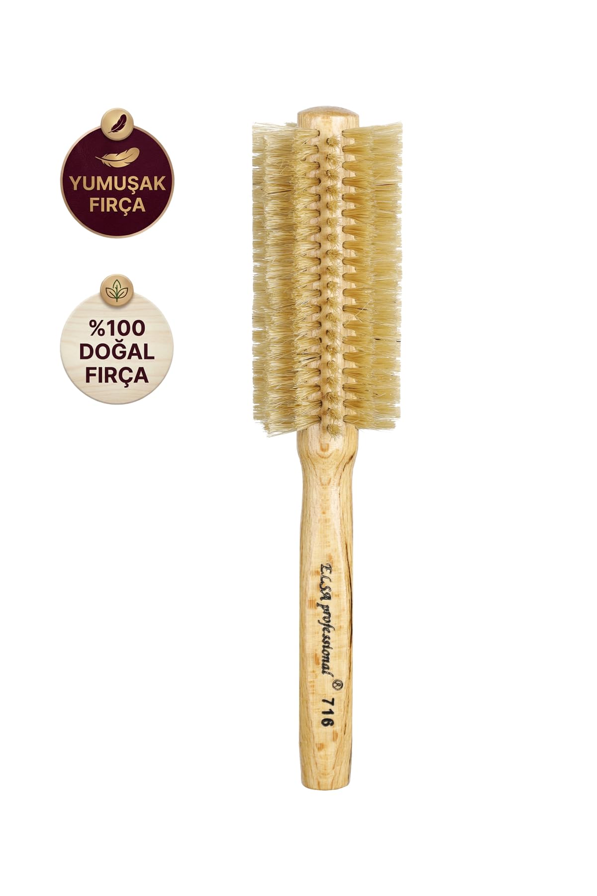 Elsa Professional 716 Natürel Doğal Saç Fırçası