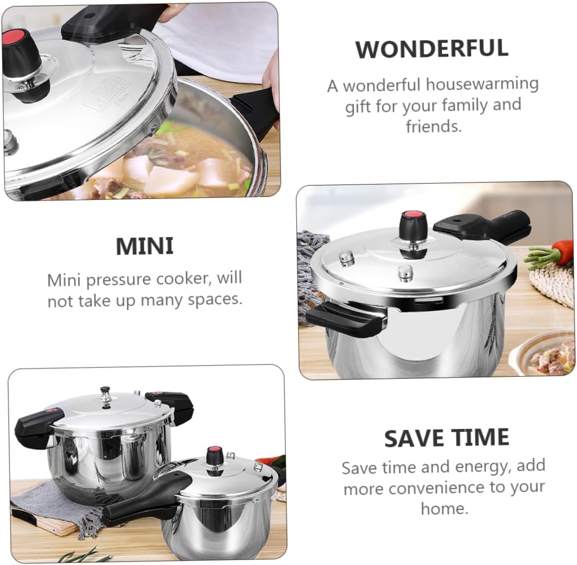 PRETYZOOM Pressure Cooker Mini Explosion Induction Pressure Cooker Alternative Multipurpose Efficient Pot for Cooking