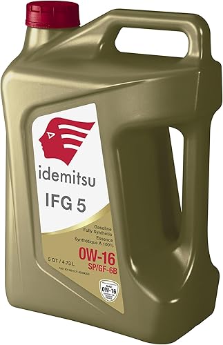 Miniatura 3 de Idemitsu Aceite sintético completo 0W-16  Aceite de motor de coche IFG5 0W16 SPGF-6B SAE de 5 cuartos de galón
