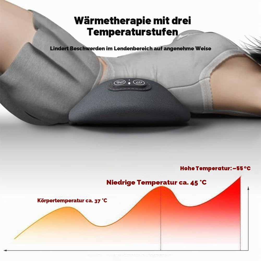 Deepcomfort 3 in 1 Massage Pad, Deep Comfort 3-Zonen Ergoflow Tiefenmassagegerät, Rücken Massagegerät Mit Wärme, Vibration & Lendenstütz, Für Den Entspannenden Heimgebrauch (Usb-a)