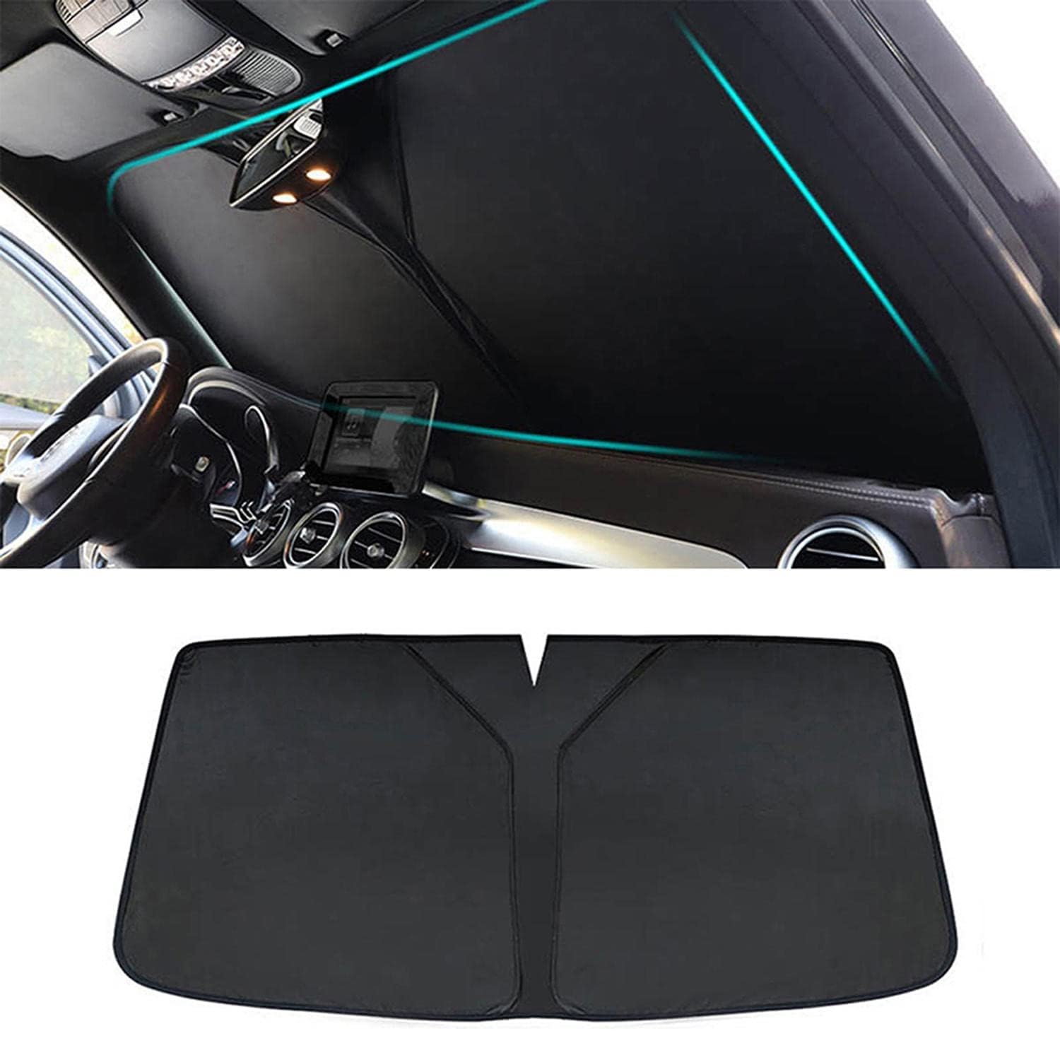 Parasol Coche Delantero para Nissan Qashqai J10 2006-2013, Tapa Sol Carro Parasol Parabrisas Coche Arasol para Automóvil Accesorios,140 * 70cm